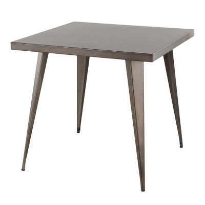 NicBex Dining Table Square Kitchen Table Industrial Dining Table in Antique for Dining Room