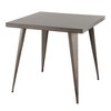 Okak Square Dining Table Kitchen Table Industrial Dining Table in Antique for Dining Room - 2 of 3