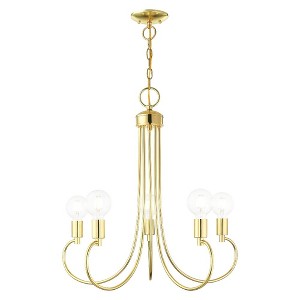Livex Lighting Bari 5 - Light Chandelier in  Polished Brass - 1 of 1