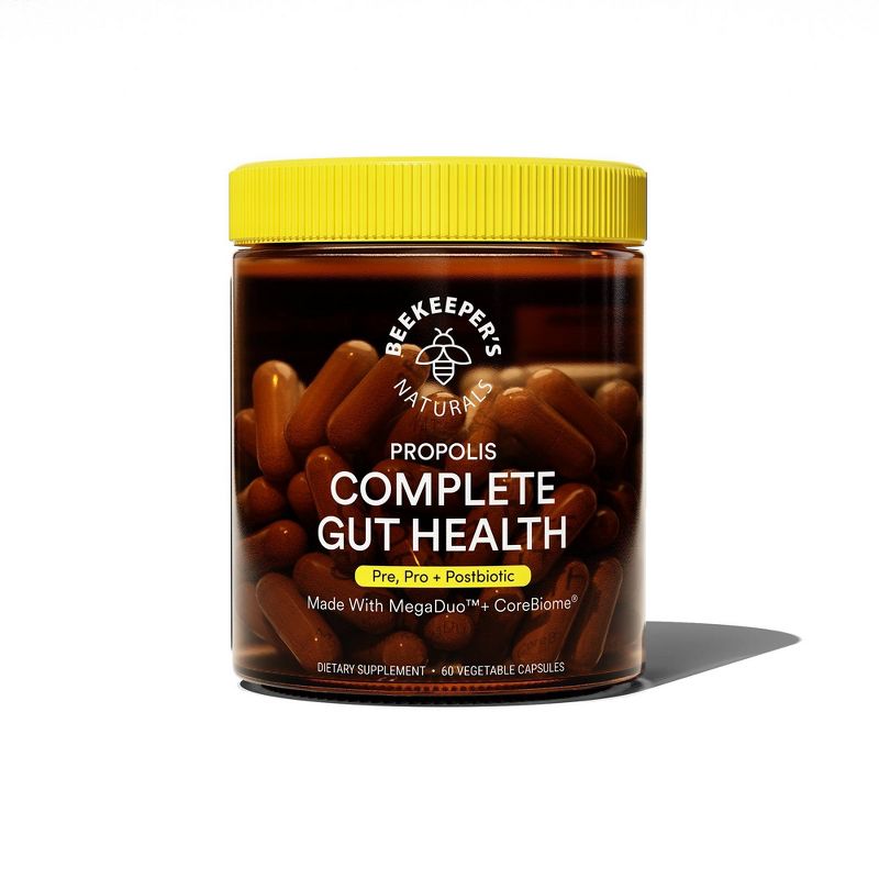 Beekeepers Naturals Propolis Complete Gut Health Capsules - 60ct, 1 of 6
