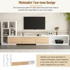 TIRAMISUBEST Modern Two-Tone TV Stand with Bookshelf, Media Console Set with Storage Cabinets and Sliding Tabletop - 4 of 4