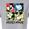 Women's - Disney - Mickey Colorblock Grid Cropped Graphic T-Shirt - 2 of 4