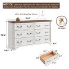 SinCiDo 6 Drawers Dresser for Bedroom, Farmhouse Wood Rustic Chest of Drawers, 54″ W Vintage Dressers for Living Room - 3 of 4
