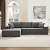 Modular Sectional Sofa Set, Modern Minimalist Style L-Shape Fabric Couch, Free Combination Upholstered Sleeper Sofa For Living Room, Bedroom, Salon - 4 of 4