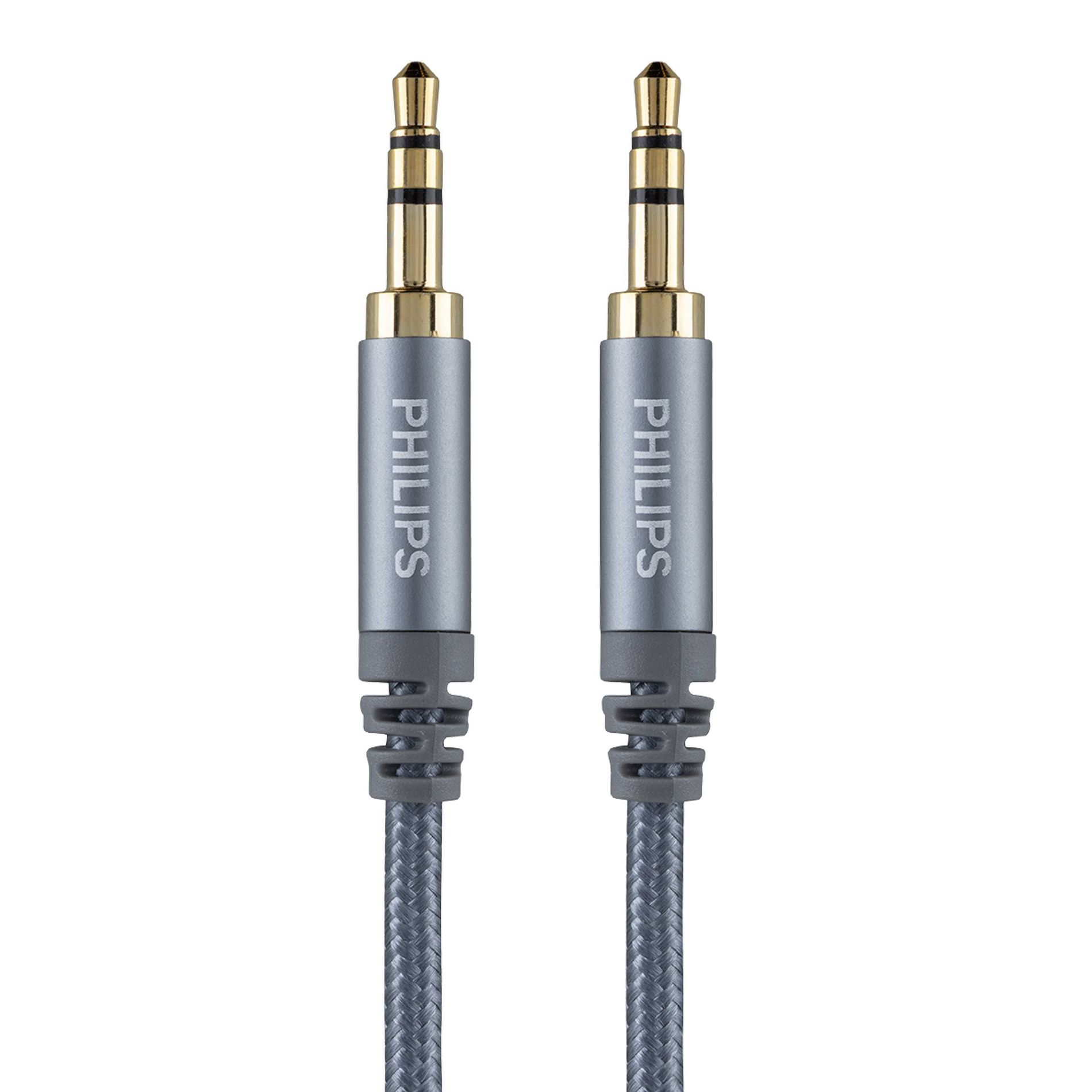 Philips 3.5mm Auxiliary Audio Cable - Silver