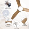 Sofucor Ceiling Fans with Lights 52 Inch Ceiling Fan with Light and Remote 6 Speed Quiet Noiseless 3 CCT, Reversible for Bedroom Living Room - 4 of 4