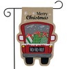 Christmas Delivery Burlap Garden Flag Pickup Truck 18" x 12.5" Briarwood Lane - 2 of 4