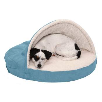 FurHaven Faux Sheepskin Snuggery Orthopedic Dog Bed