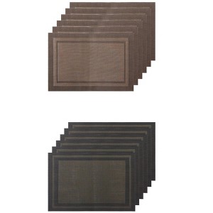 Unique Bargains Dining Room Heat-resistant Modern PVC Placemats 18 x 12 Inches 12 Pcs - 1 of 4