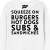 Men's French’s Long Sleeve - Black Logo Text, Small Neck hit logo text, Promotional Text on White - 4 of 4