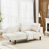 Convertible Futon Sofa Bed, Comfy Loveseat Sleeper Sofa with Adjustable Armrest, Thick Padded Cushion, Small 2 Seater Couch for Living Room, Bedroom - 3 of 4
