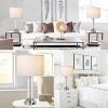 ROTTOGOON 22" Modern Resin Table Lamp Set Touch Control USB-C & USB-A Charging 3-Way Dimmable Cream Fabric Shade LED Bulbs 2-Pack - 4 of 4