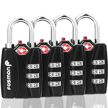 Fosmon TSA Accepted Luggage Lock with 3-Digit Combination and Open Alert Indicator