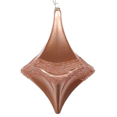 Vickerman 8" Candy Glitter Drop Ornament Rose Gold