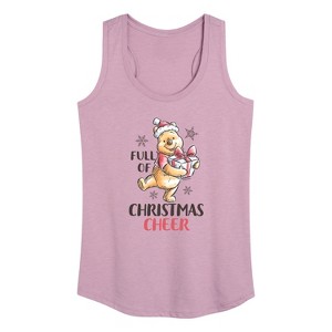 Women's - Winnie the Pooh - Full of Christmas Cheer Graphic Racerback Tank - 1 of 4