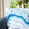 Jakki Pillow - White/Blue - 18"X18" - Safavieh - image 3 of 4