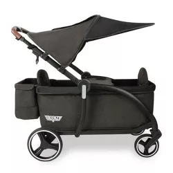 Keenz Class Push Pull Baby Toddler Kids Stroller Wagon with 1 Touch Brake, Foldable Design, Activity Tray, Storage Bin, and Removeable Canopy, Black