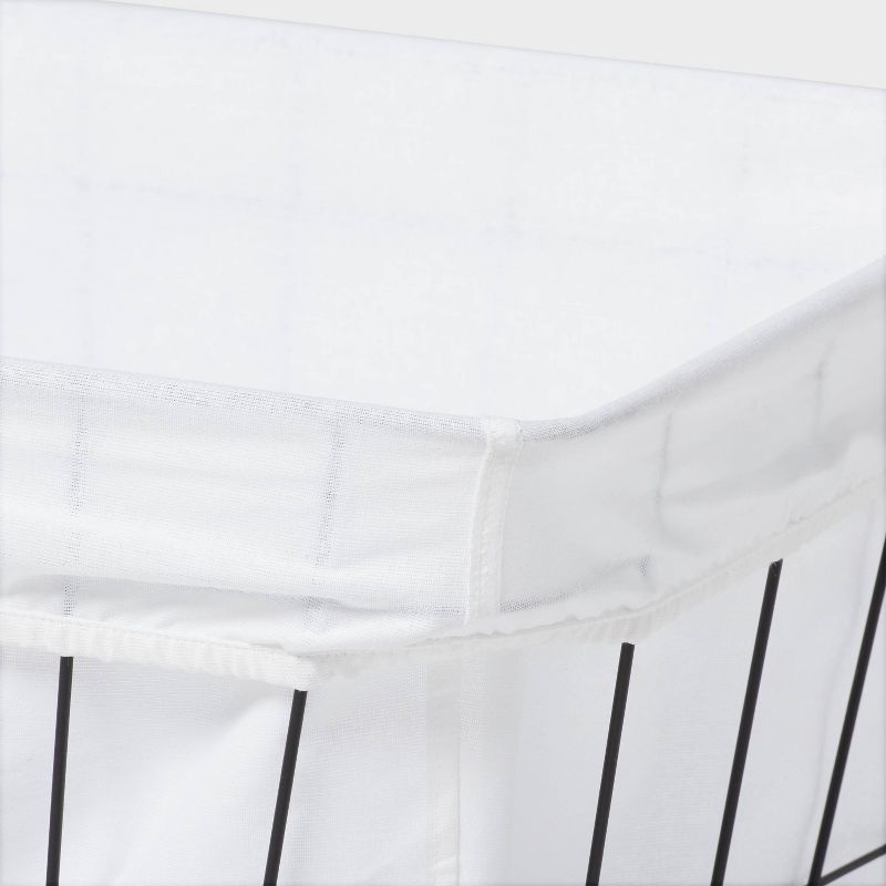 Metal Wire Laundry Basket with Fabric Liner - Brightroom&#8482;, 4 of 5
