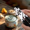 Unique Bargains Handheld Can Opener Handheld 3-in-1 Can Opener Bottle Opener PP Iron Silver Tone Black 2.09"x7.68" 1 Pc - 2 of 4