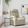 vidaXL Cream Faux Leather Massage Recliner Chair-Ergonomic Manual Reclining Lounge Chair for Elderly-6-point Vibrating Armchair - 2 of 4