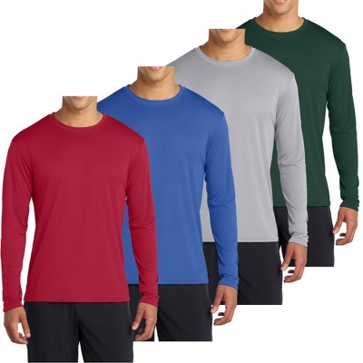 Mafoose 4-Pack Long Sleeve Quick-Dry Moisture Wicking Sun Protection T-shirts