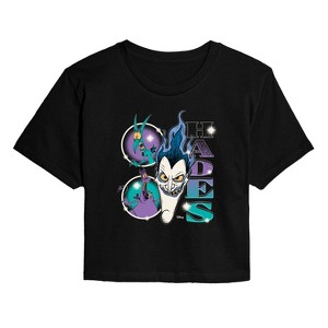 Women's - Disney - Hades Bootleg Cropped Graphic T-Shirt - 1 of 4