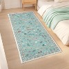 Modern Insect Floral Area Rug - Non-Slip Stain-Resistant Low Pile Carpet, Machine Washable Ultra-Soft Accent Mat for Living Room, Bedroom Kitchen - 3 of 4