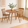 Royal Hampton Dining Table | 47" Round Top | Handmade Natural Brown Mango Wood | Angled Four Legged Base - 4 of 4