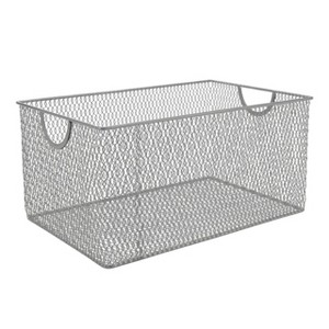 YBM Home Silver Mesh Open Storage Bins - 1 of 1