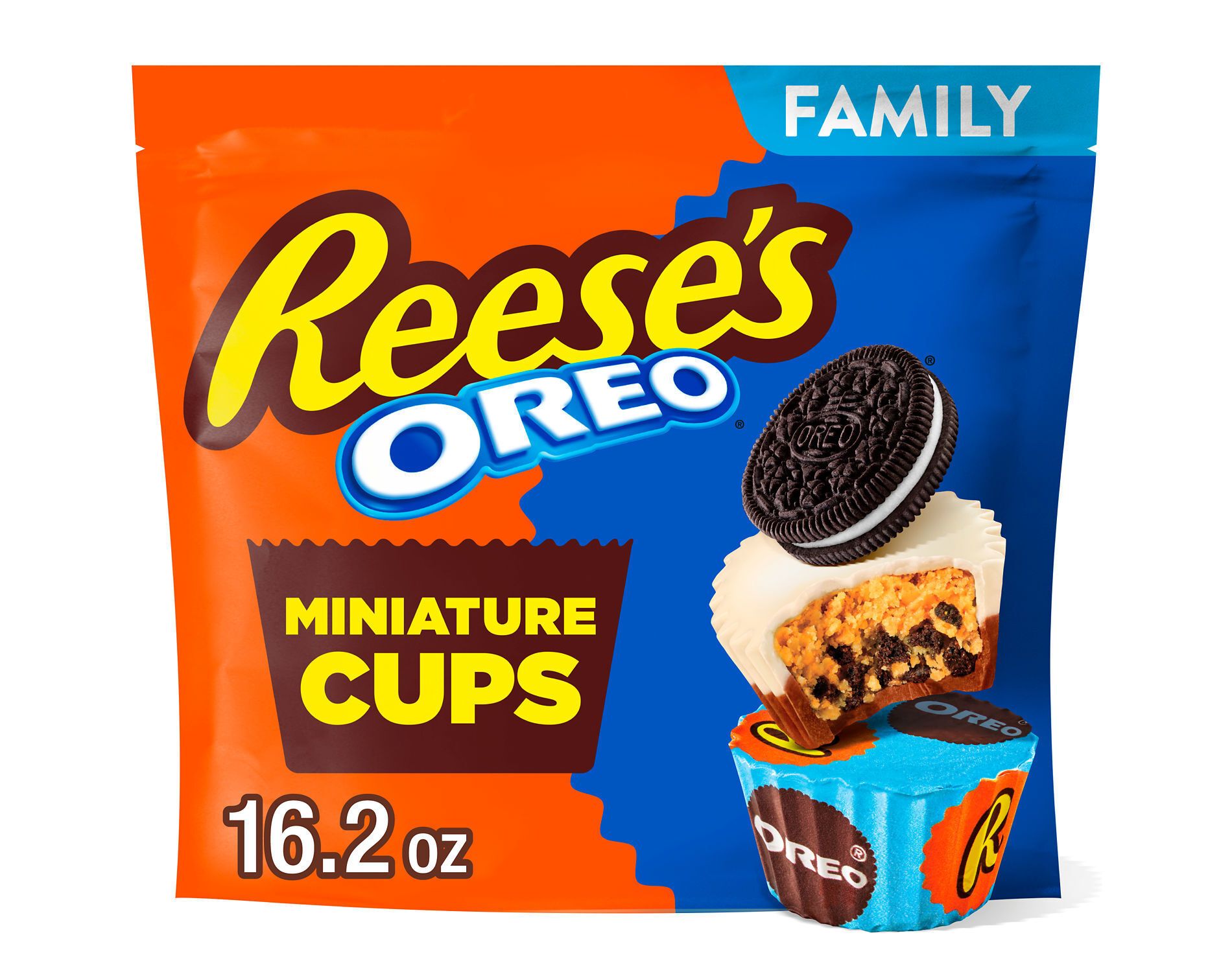 Reese's with OREO Milk Chocolate and White Crème Peanut Butter Cups Candy - 16.2oz