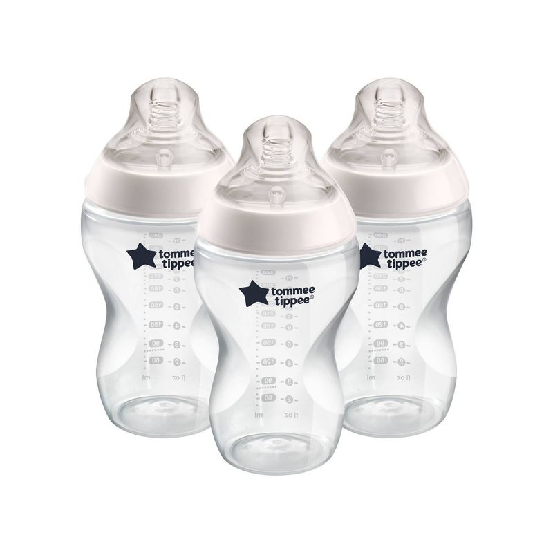 Tommee Tippee Closer to Nature&#160;3pk Clear Feeding Bottle - 11oz, 1 of 8