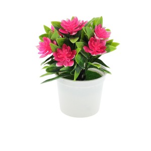 Unique Bargains Artificial Plants Pot Plastic 5.51"x4.72"x6.30" 1 Pcs - 1 of 4