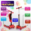 Hurtle ScootKid 3-Wheel Toddler Toy Scooter with LED Lights, Ages 1+, Fold-Out Seat - 2 of 4