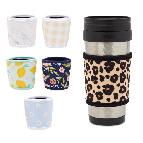 Sparkle Bash 6 Pack Reusable Neoprene Insulated Cup Drink Sleeves For Iced Coffee 6 Assorted Designs Target