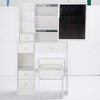 CAVINAS Desk with Drawers, Large Right Sliding Mirror Dressing Table Large Storage Corner Makeup Vanity - 2 of 4
