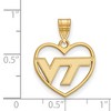 Black Bow Jewelry 14k Yellow Gold Plated Sterling Silver Virginia Tech Hokies NCAA Pendant - 2 of 3
