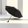 Unique Bargains Portable Umbrella 8-Rib Leaves Pattern Manual Sun Impact Cloth Vinyl 39.37"x27.17" 1 Pcs - 2 of 4