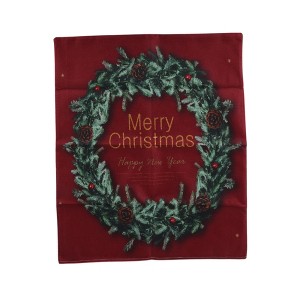 Unique Bargains Dining Chair Slipcovers Linen Red 22.83"x19.29" 1Pcs - 1 of 4