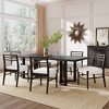 Christopher Knight Home Mila 7pc Rubberwood Upholstered Dining Set Beige/Black - 2 of 4