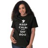 Keep Calm and Say Boo Halloween Graphic T Shirt Men or Women Brisco Brands - 4 of 4