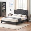 Whizmax Two Size Bed Frame with Button Tufted Headboard, Mattress Foundation, Easy Assembly, No Box Spring Needed - 3 of 4