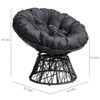 KTMBDW 38" Ergonomic Swivel Wicker Papasan Chair with Thick Tufted Cushions, 360 Degree Rotatable Chairs for Living Room, Bedroom, Reading Room - 3 of 4