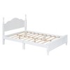 NicBex Full/Queen Vintage Platform Bed Frame with Headboard,Retro Style Wood Platform Bed,No Box Spring Needed,Easy Assembly,Walnut/White - 4 of 4