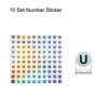 Unique Bargains Laser Capital Alphabet Round Self-Adhesive Reflective Letter Stickers 10 Pcs - 2 of 3