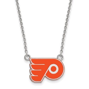 Black Bow Jewelry Sterling Silver Philadelphia Flyers NHL Necklace 18 Inch - 1 of 4