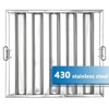 Hood Filters - 430 Stainless Steel 5-Groove Baffle Filters for Restaurant Kitchen Exhaust Hoods Pack of 6 - 2 of 4