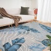 Washable Hallway Runner Rug Modern Tropical Plant Non-Slip Stain-Resistant Low Pile Indoor Home Decor Faux Wool - 3 of 4