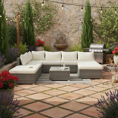 YOOCOZZ 8-Piece Patio Conversation Set with Cushions