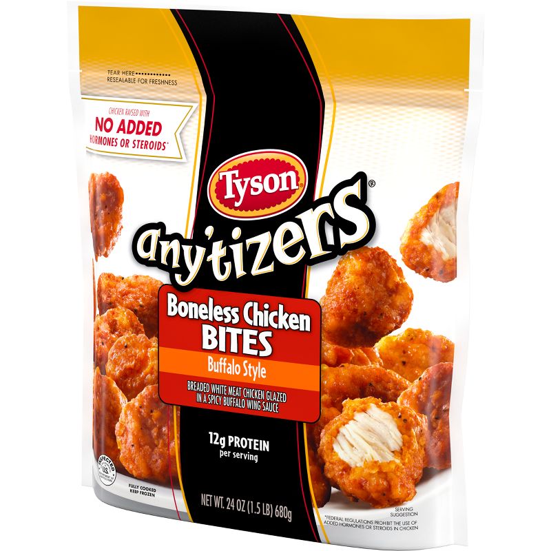 Tyson Any&#39;tizers Buffalo Style Boneless Chicken Bites - Frozen - 24oz, 5 of 7
