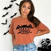 Simply Sage Market Women's Scary Mode Bat Short Sleeve Garment Dyed Tee - 2 of 4